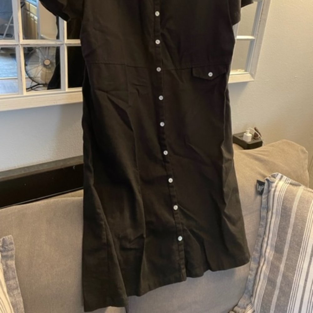 Talbots Black Button Down Dress - image 4